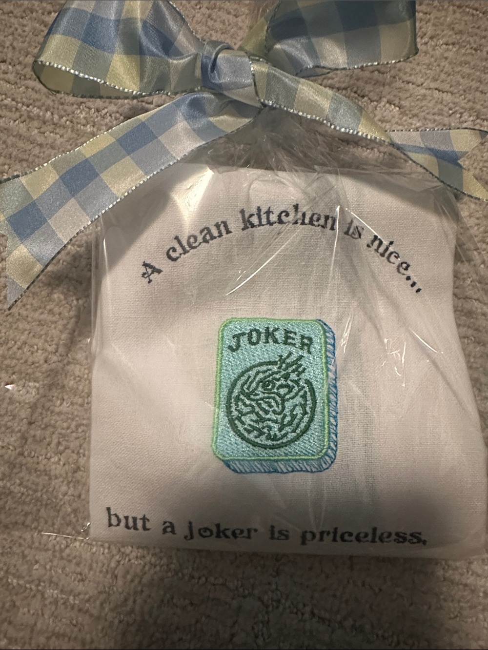 Mahjong kitchen towel, new